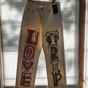 Levi's 501 '90s Cream Jeans